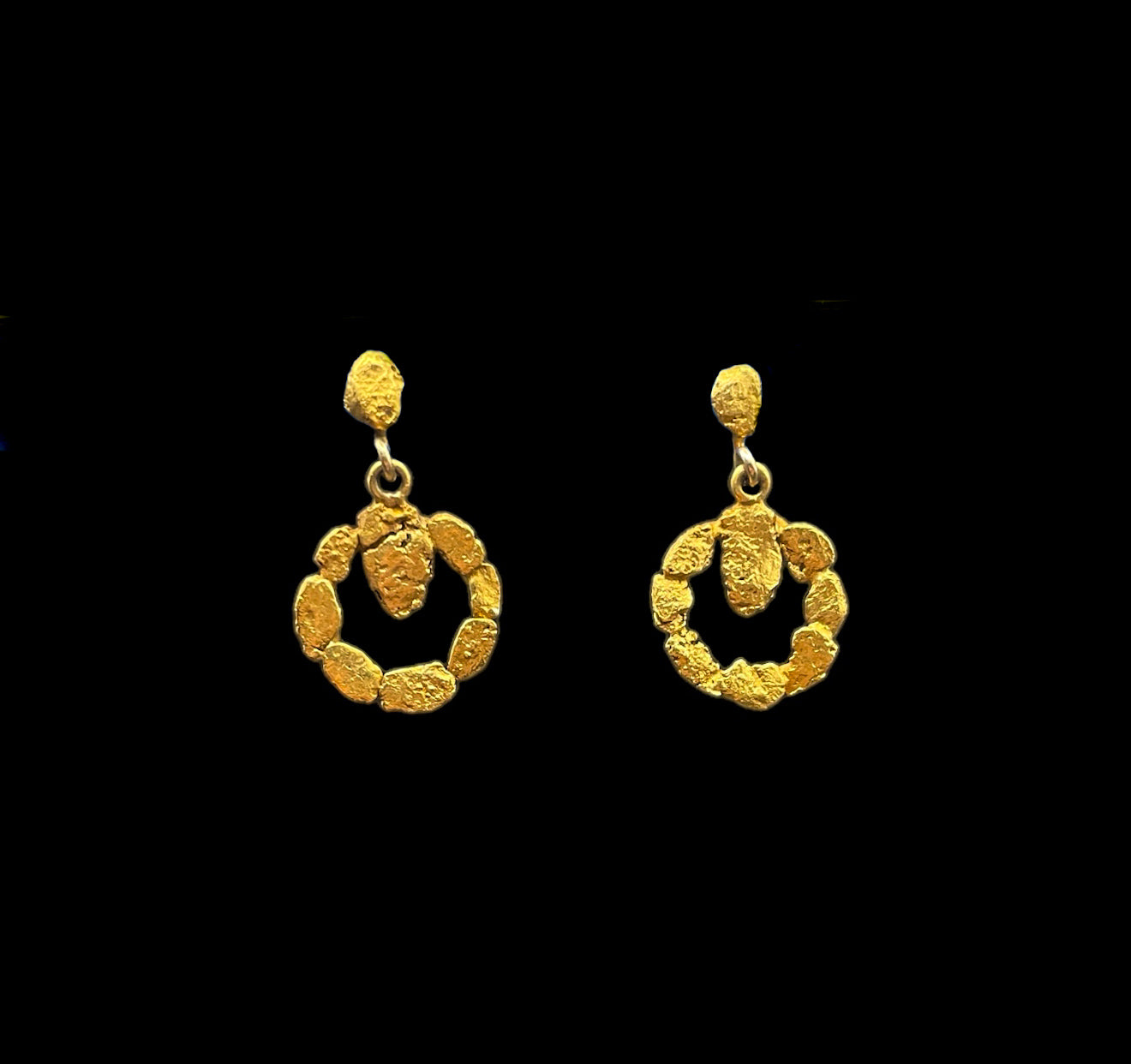 Gold Nugget Danglers