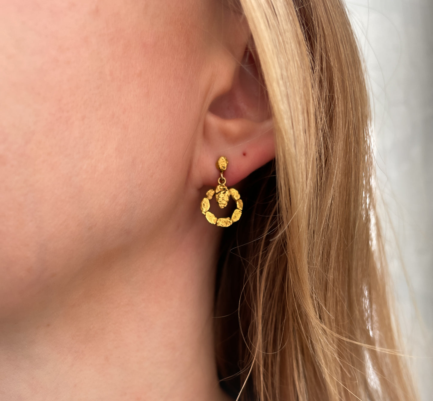 Gold Nugget Danglers