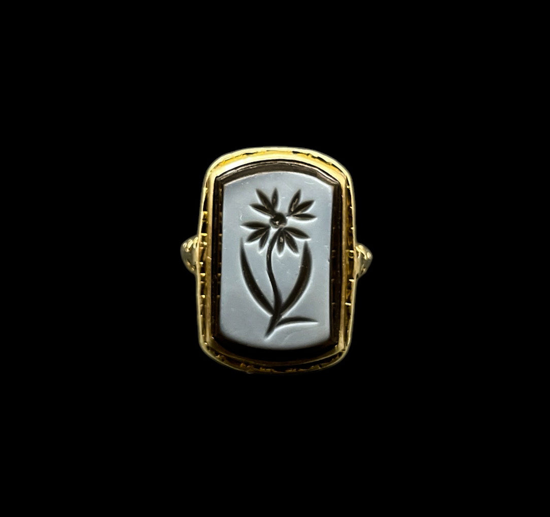 Floral Intaglio Ring