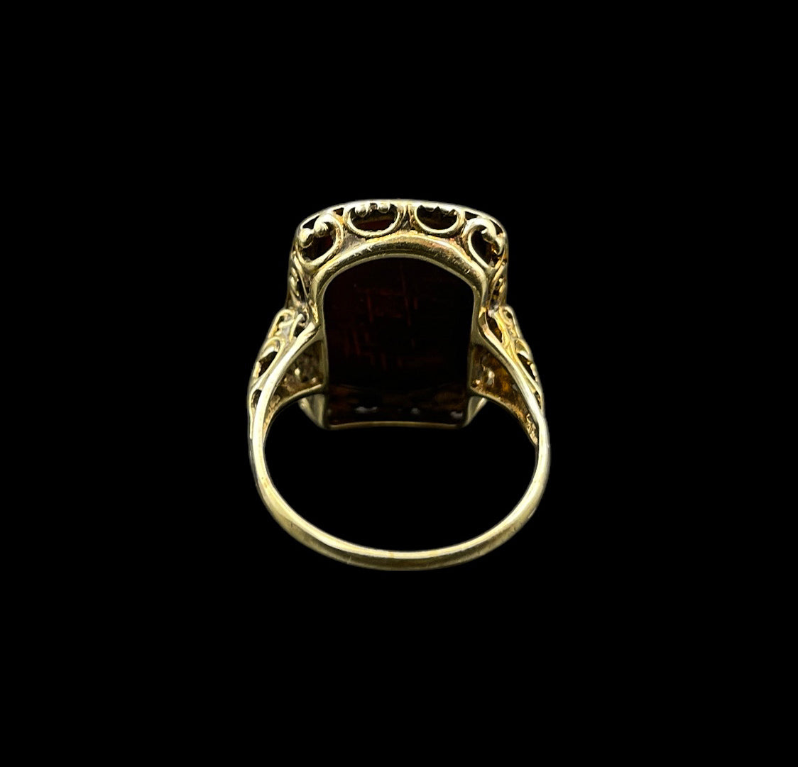 Floral Intaglio Ring