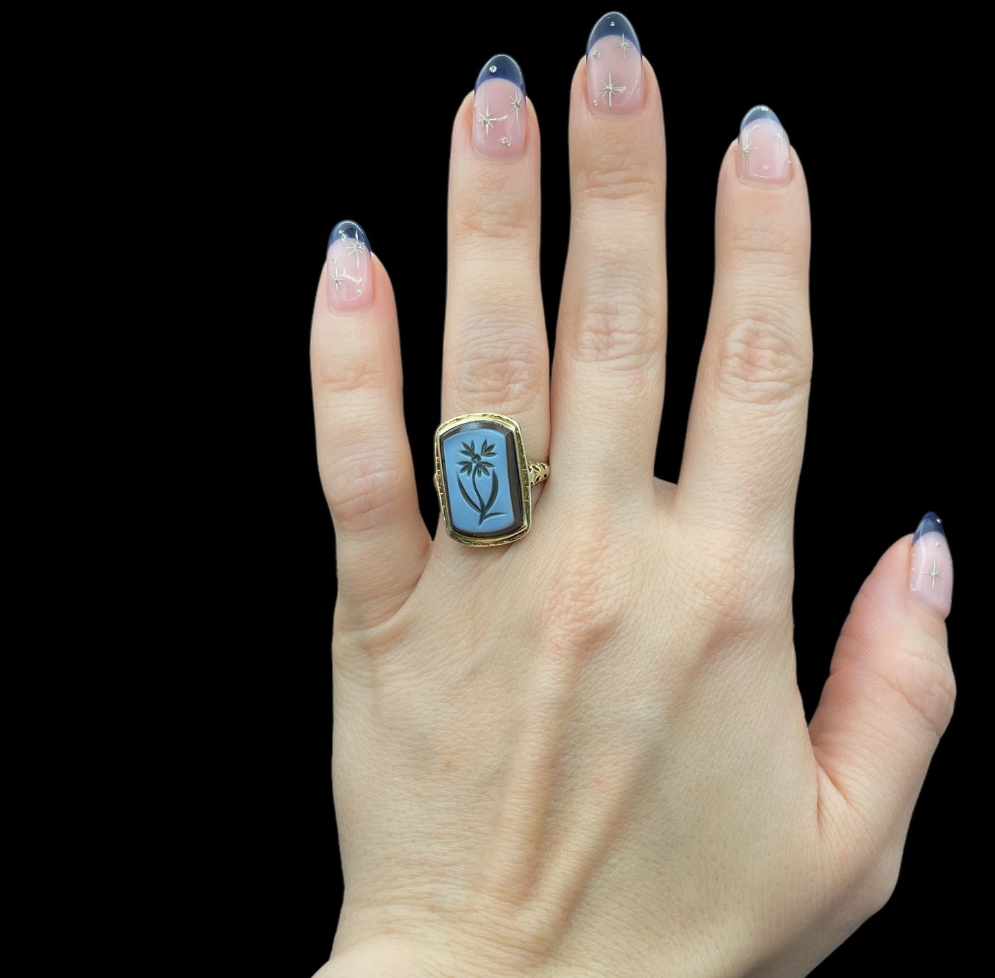 Floral Intaglio Ring