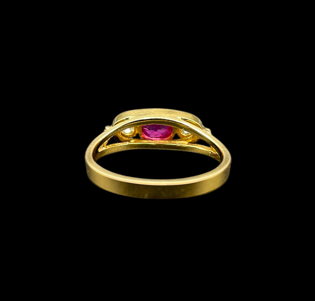 Pink Sapphire Trilogy Ring