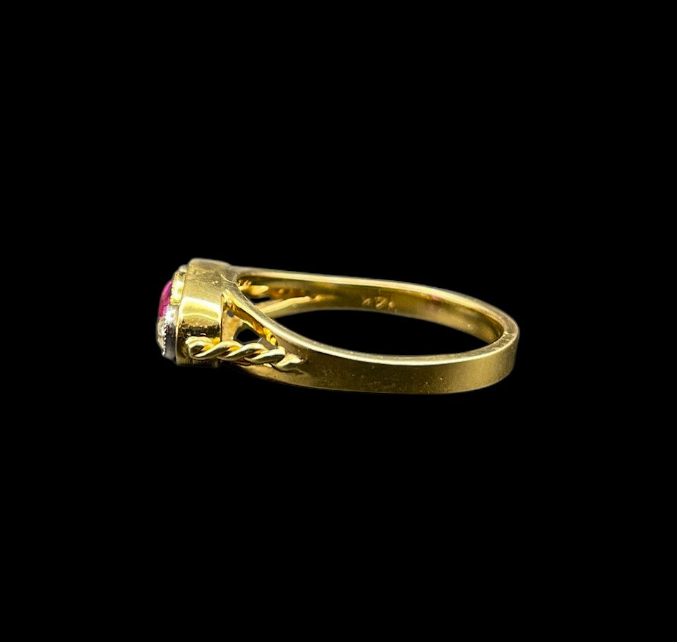 Pink Sapphire Trilogy Ring