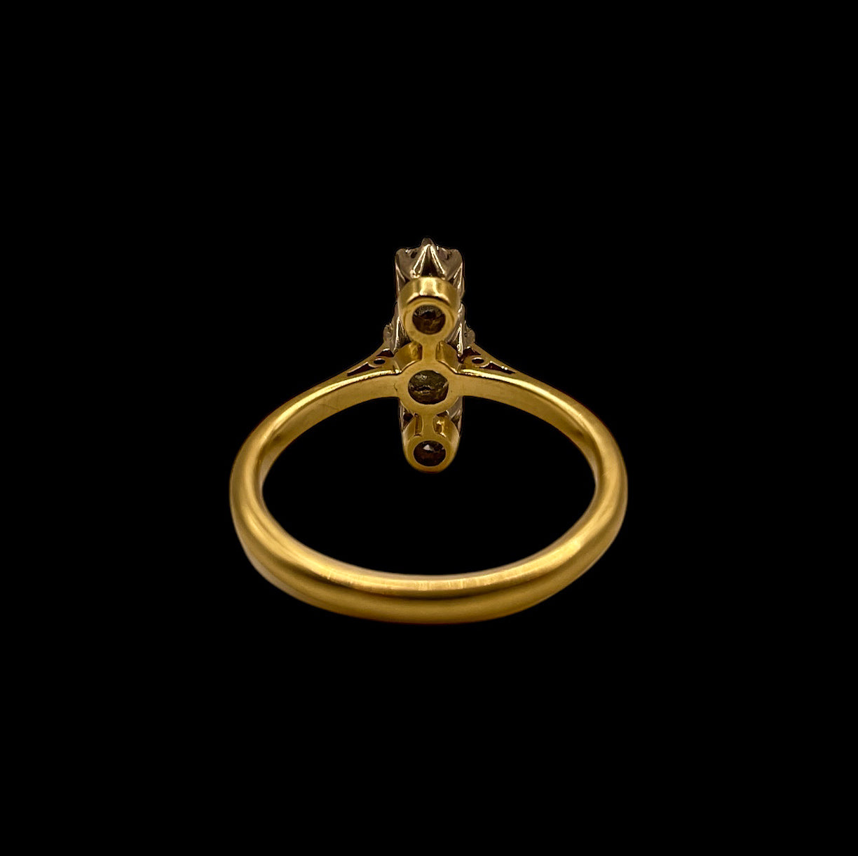 Triple Old Mine Cut Ring