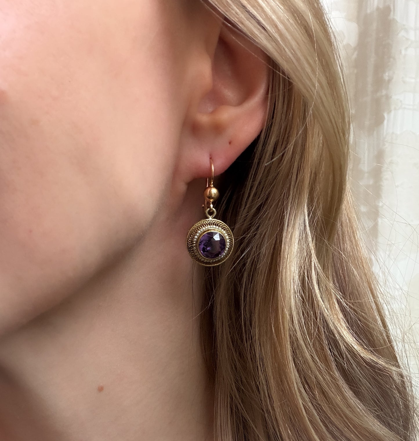 Amethyst and Pearl Drops