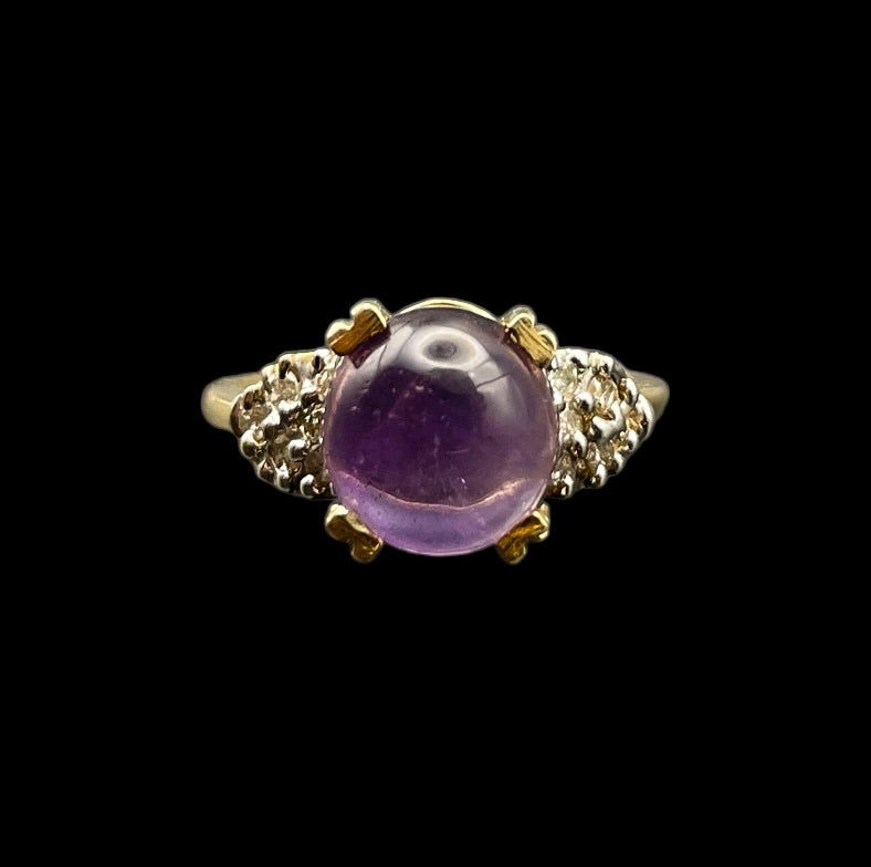 Amethyst Gazing Globe Ring