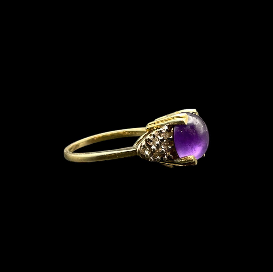Amethyst Gazing Globe Ring