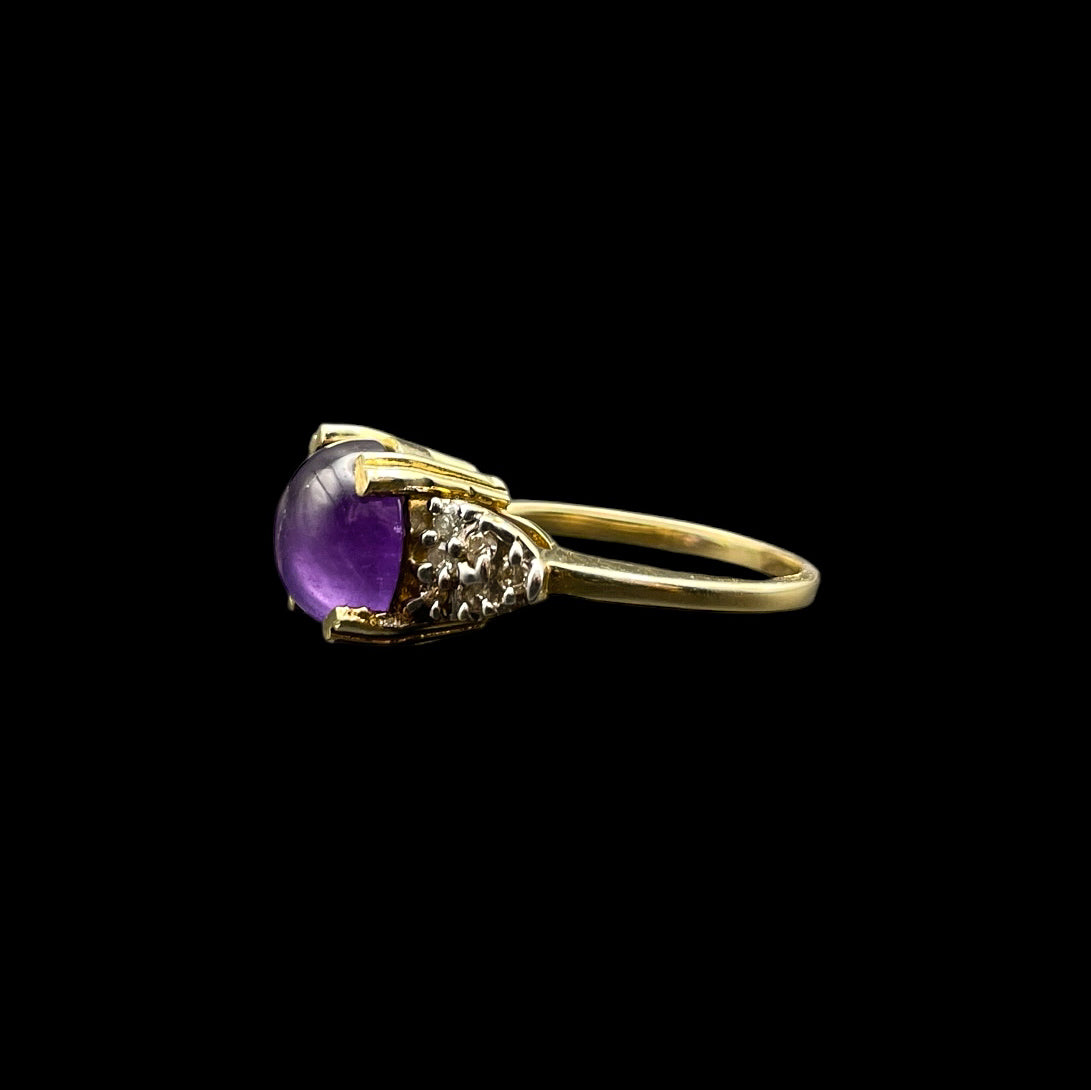 Amethyst Gazing Globe Ring