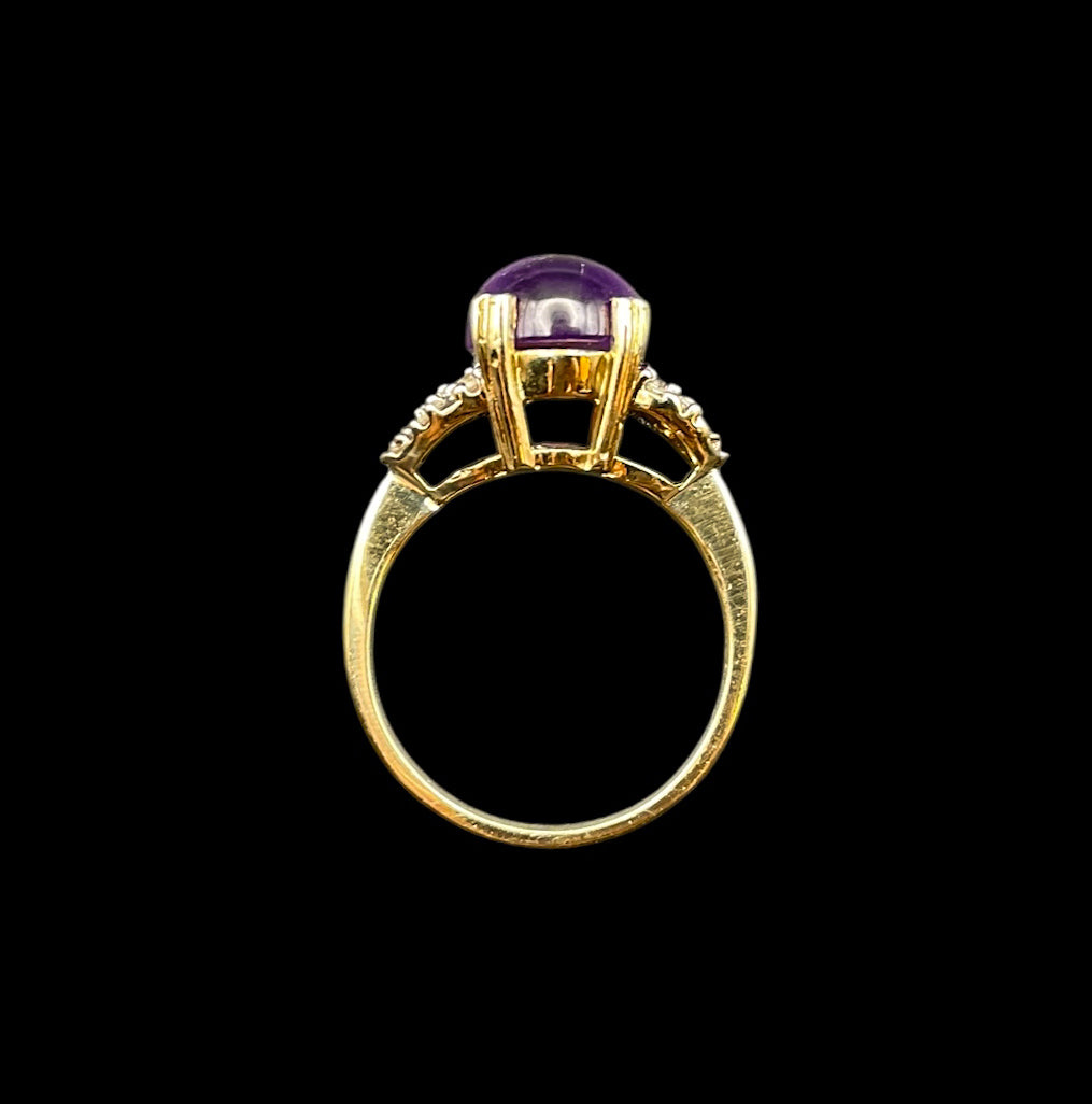 Amethyst Gazing Globe Ring