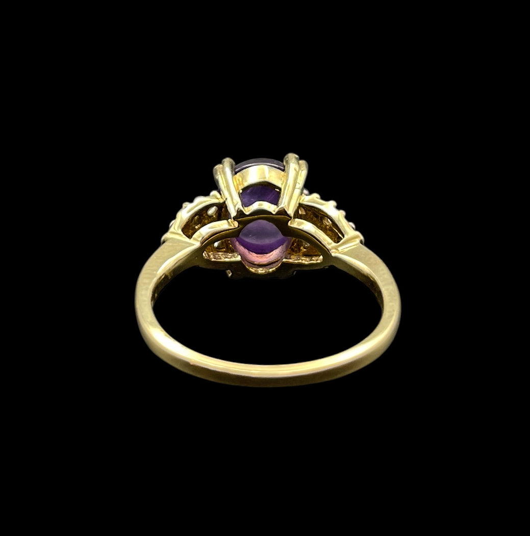 Amethyst Gazing Globe Ring