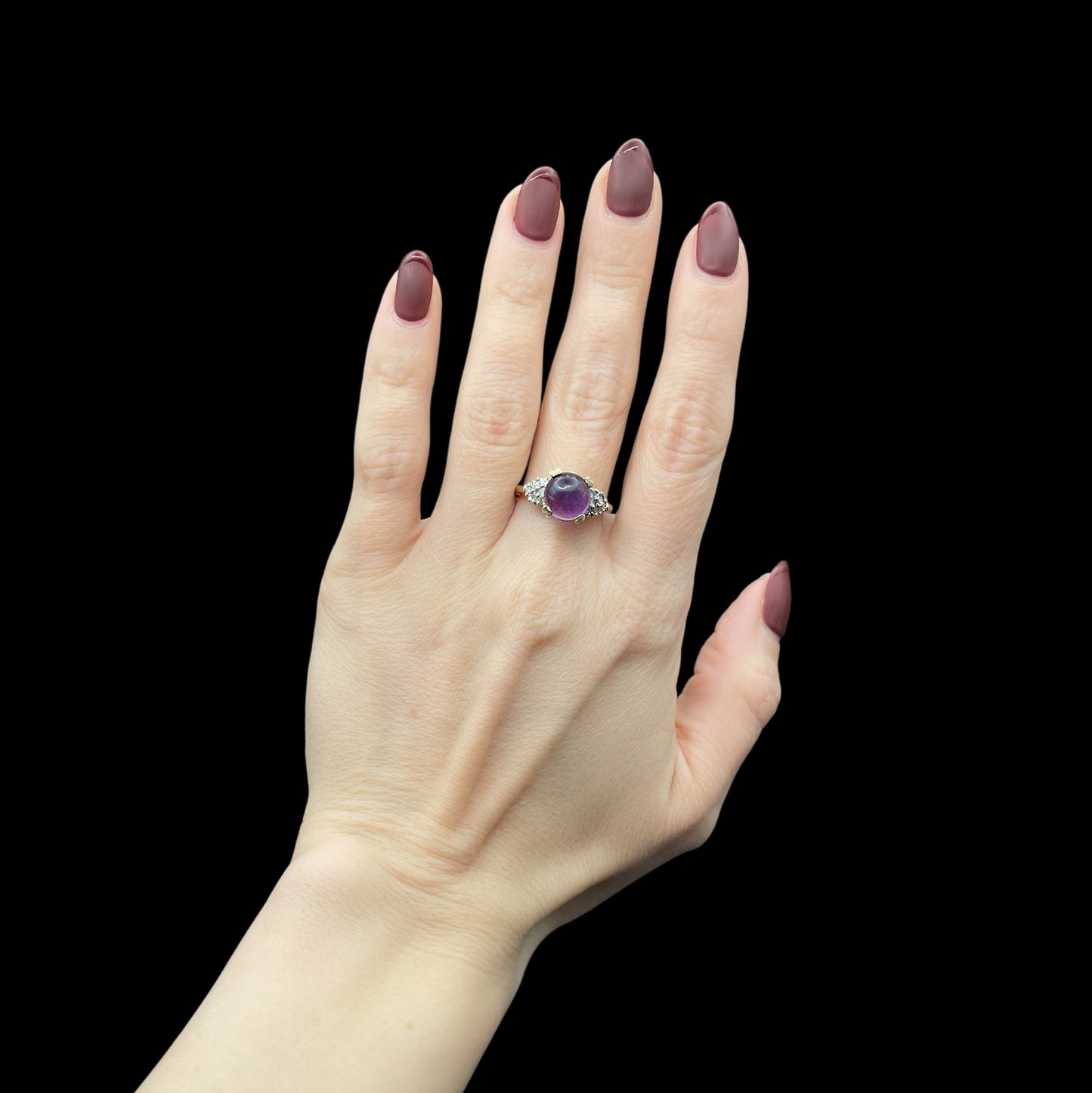 Amethyst Gazing Globe Ring