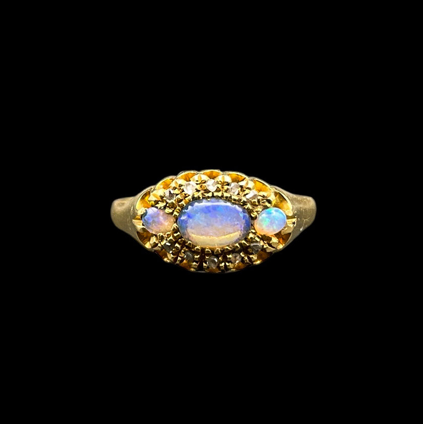 Opal and Diamond Ring