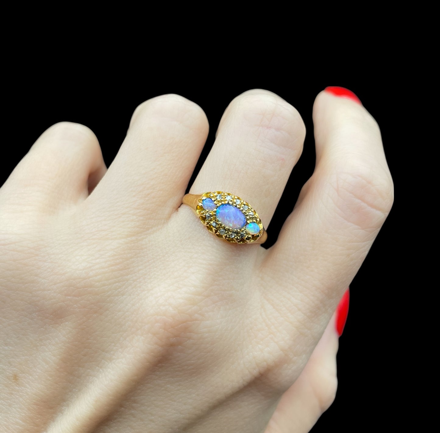 Opal and Diamond Ring
