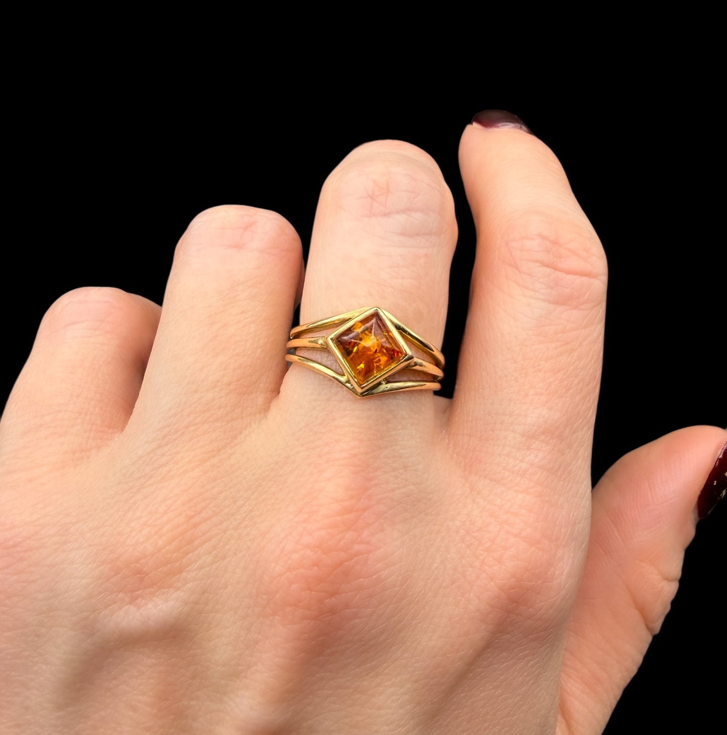Amber Sun Ring