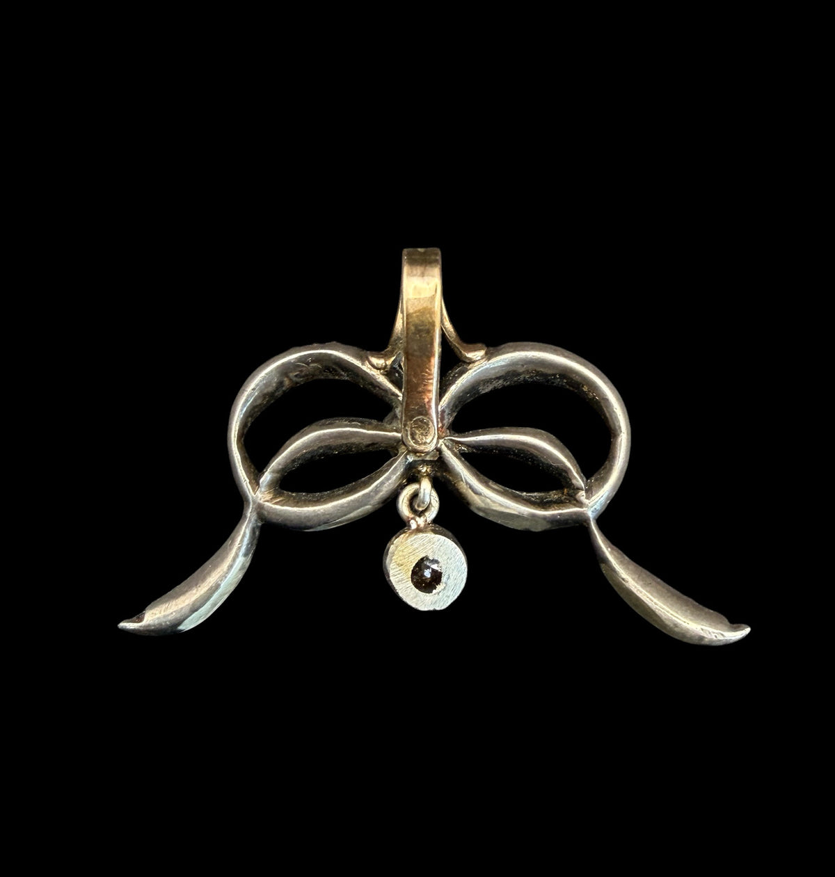 Georgian Diamond Bow Pendant