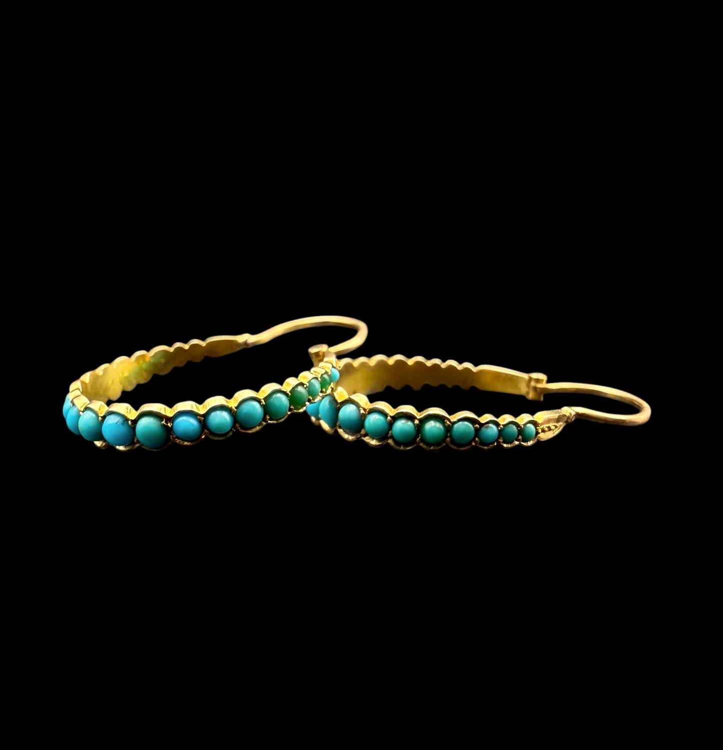 Victorian Turquoise Hoops