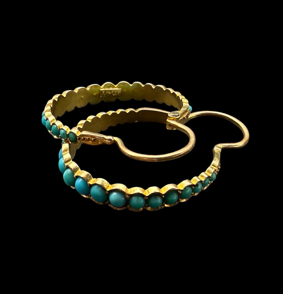 Victorian Turquoise Hoops