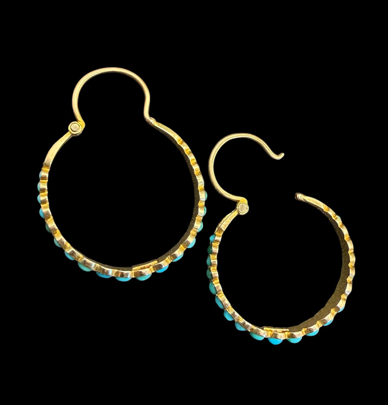 Victorian Turquoise Hoops
