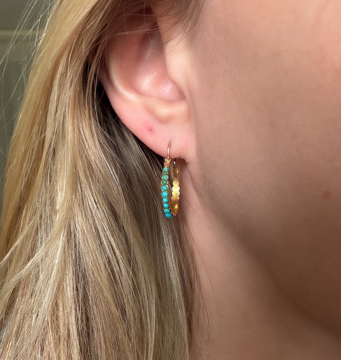Victorian Turquoise Hoops