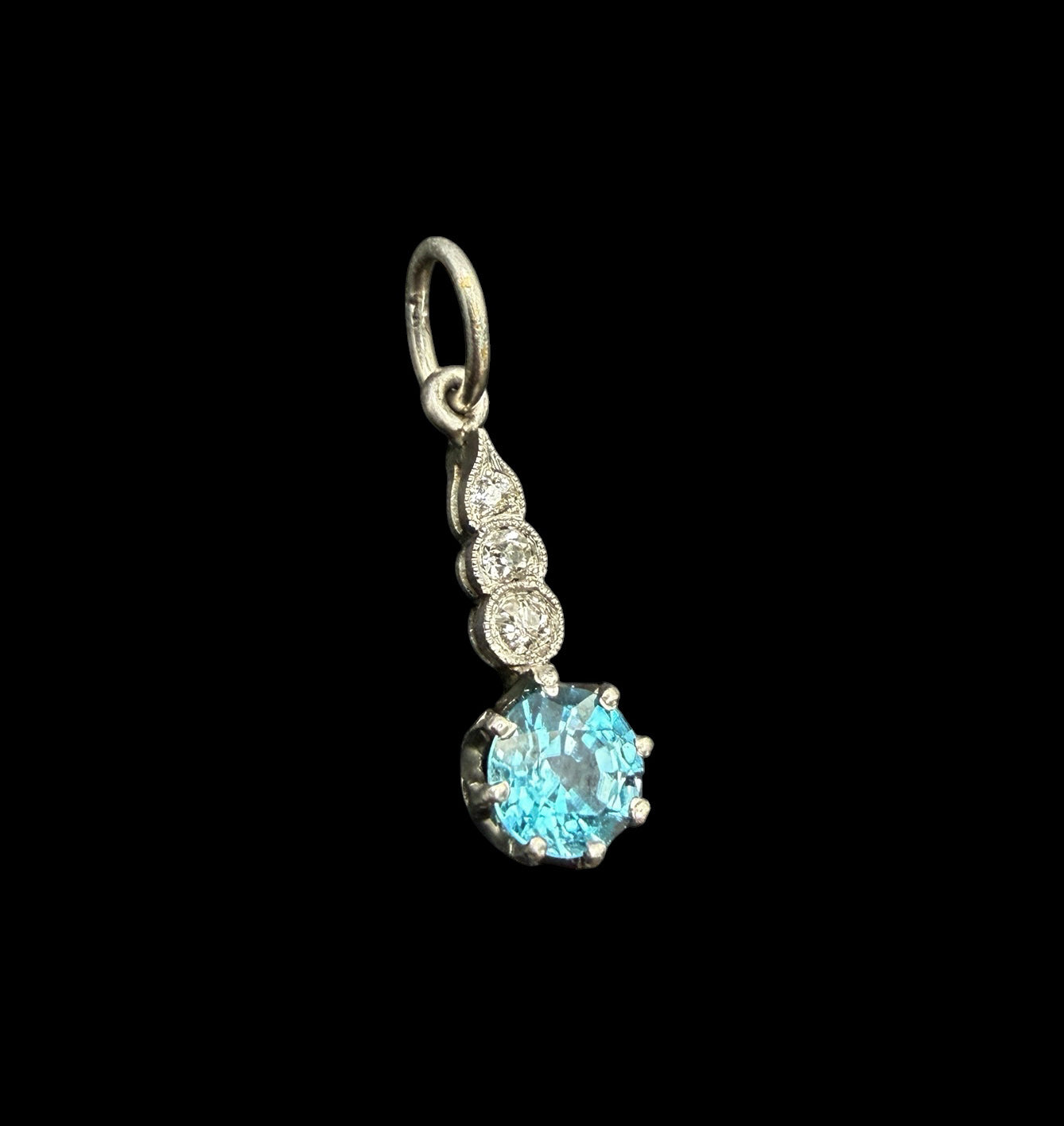 Zircon and Diamond Drop Pendant
