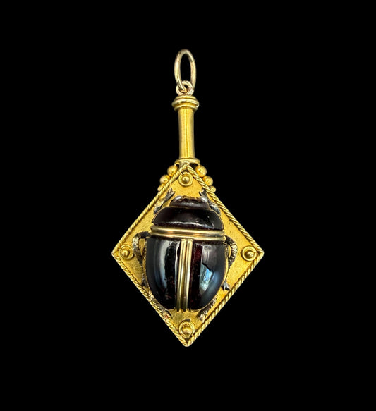 Garnet Scarab Pendant