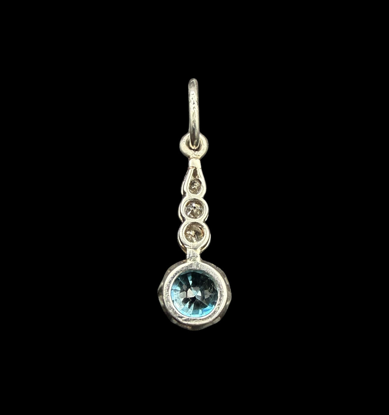 Zircon and Diamond Drop Pendant