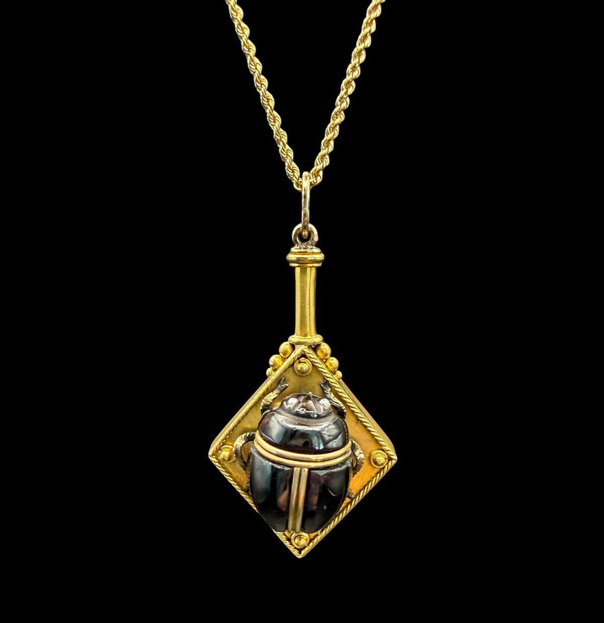 Garnet Scarab Pendant