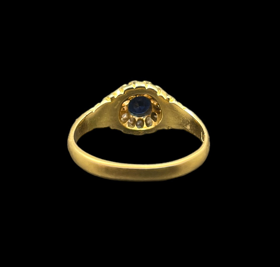 Victorian Sapphire and Diamond Ring