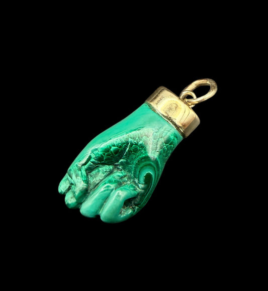 Malachite Fist Pendant