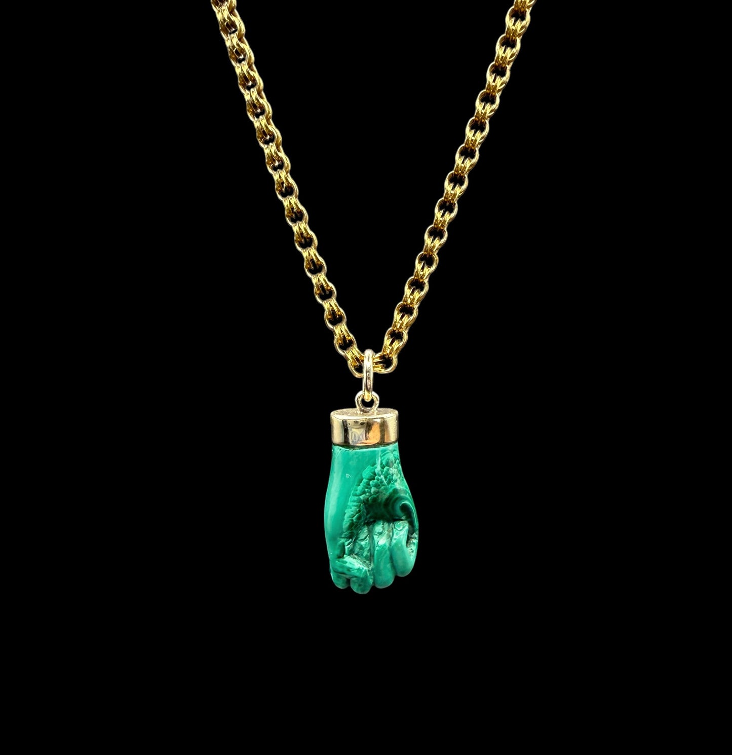 Malachite Fist Pendant