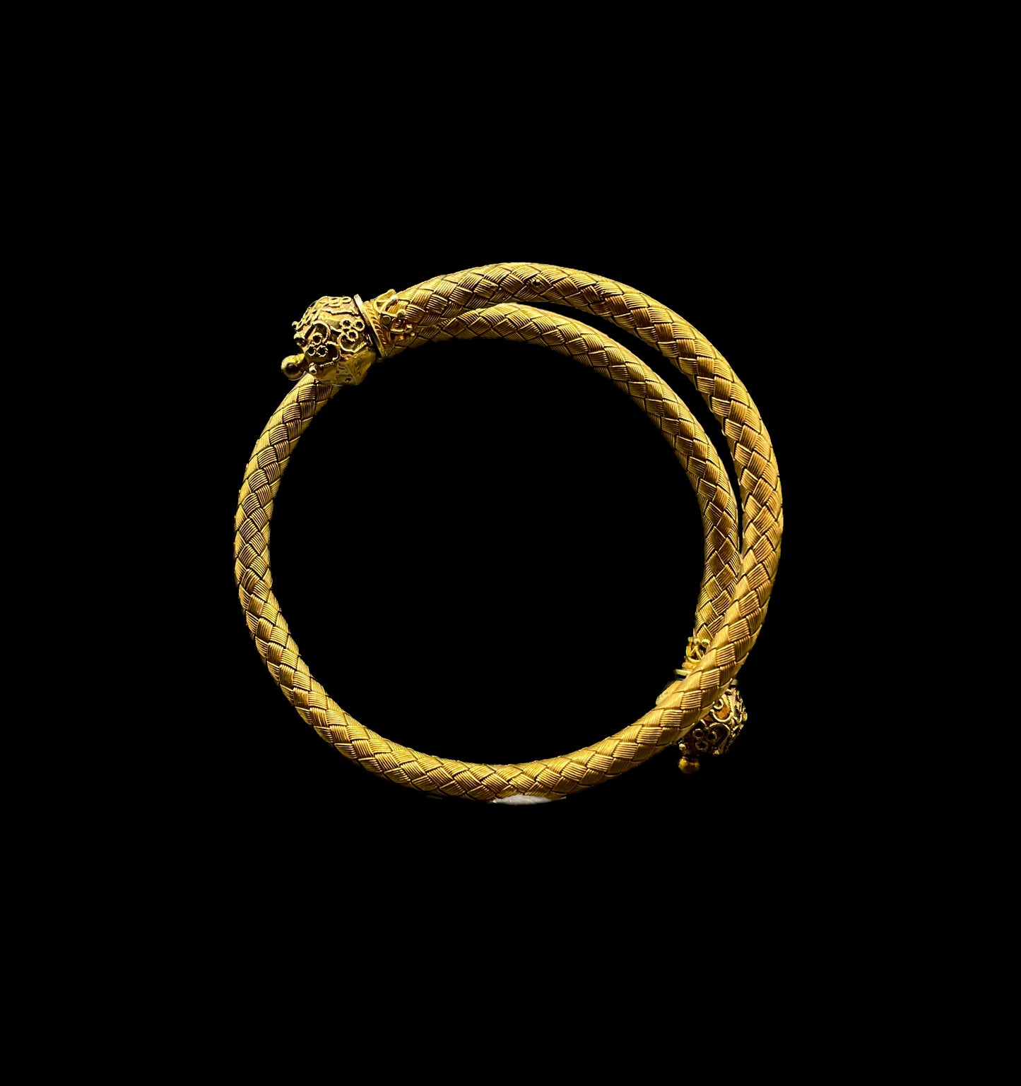 Victorian Woven Bypass Bangle