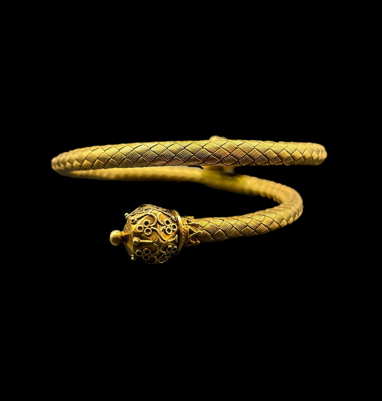 Victorian Woven Bypass Bangle