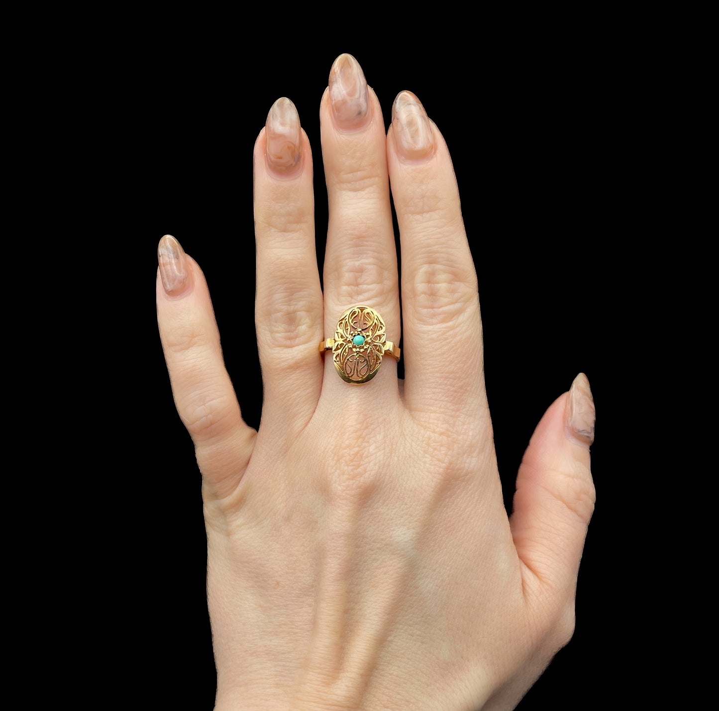 Turquoise Filigree Ring