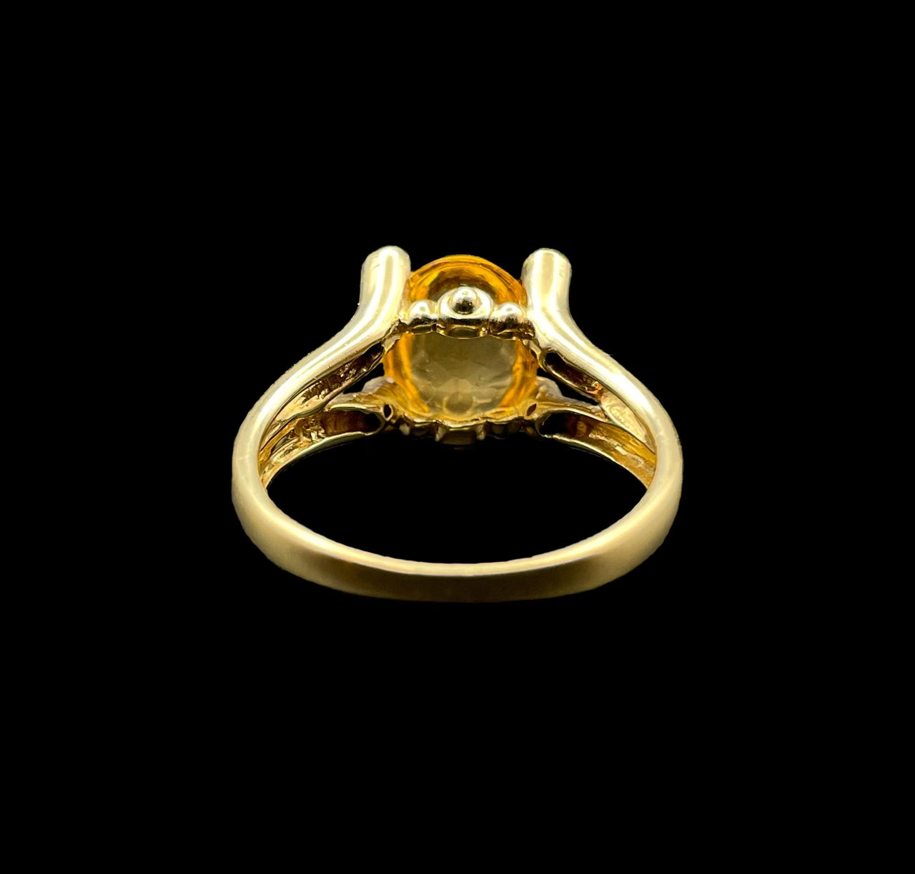 Citrine and Diamond Ring