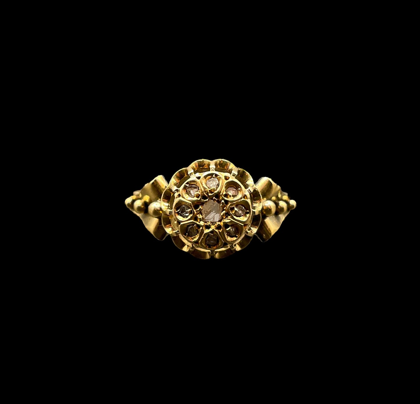 Victorian Rose-cut Cluster Ring