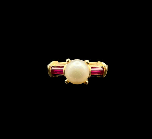 Pearl and Ruby Ring