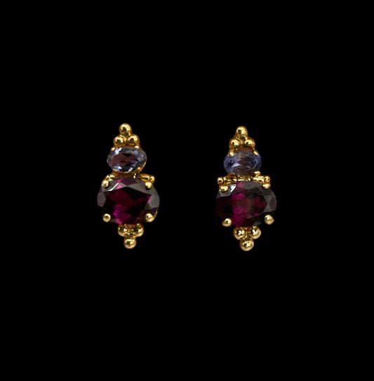 Garnet and Iolite Drops