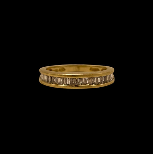 Baguette Half Eternity Band