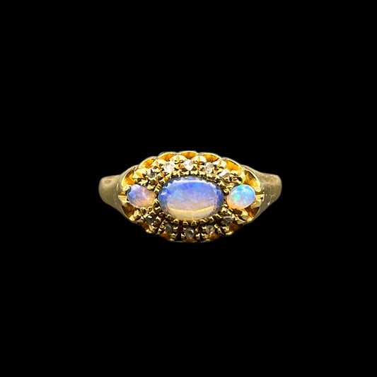 Opal and Diamond Ring