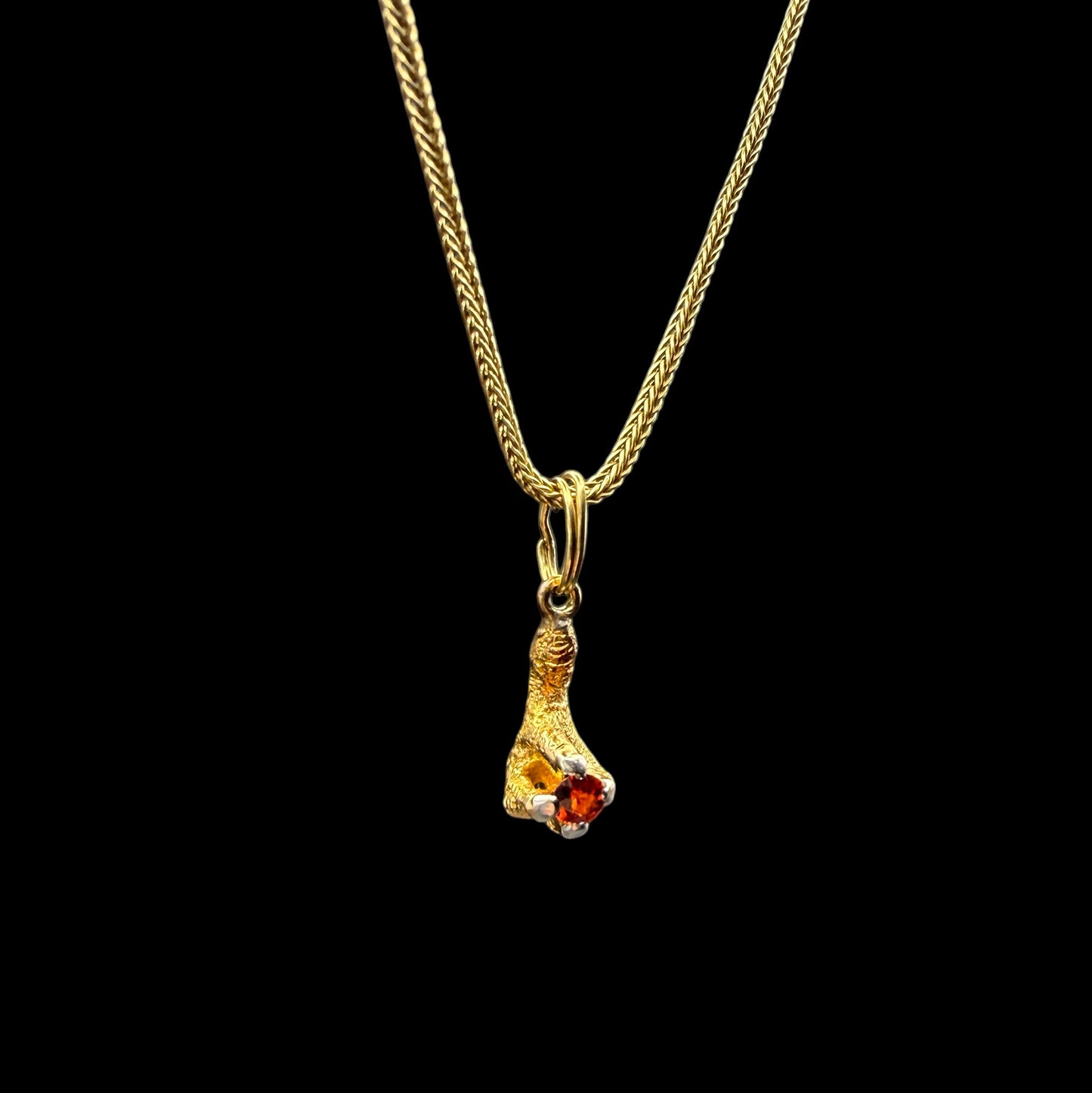 Garnet Talon Charm