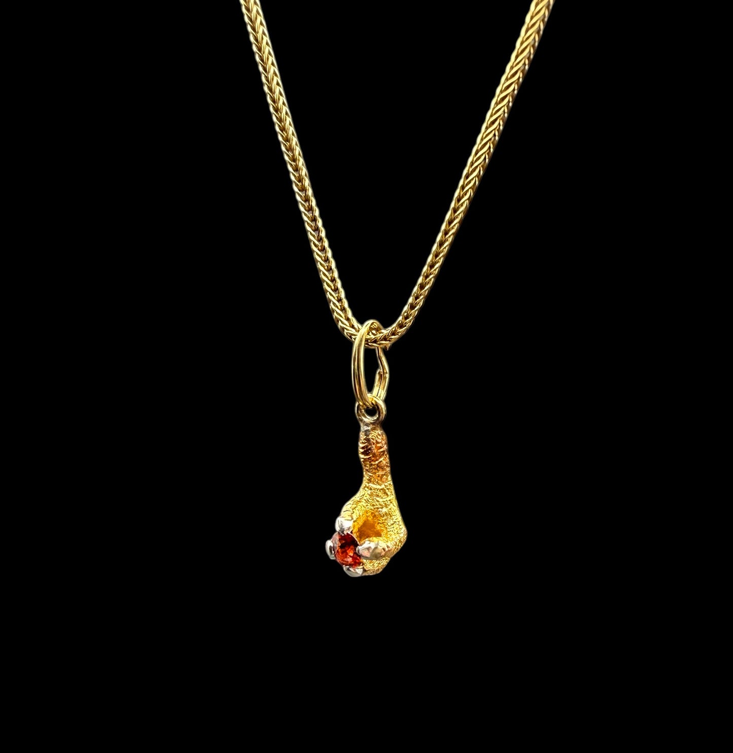 Garnet Talon Charm