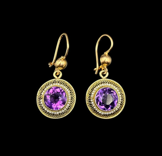 Amethyst and Pearl Drops