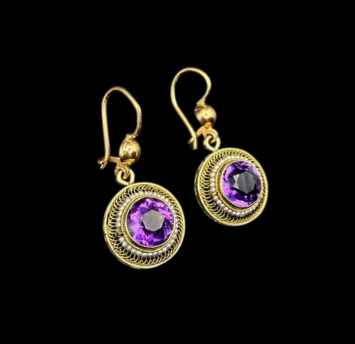 Amethyst and Pearl Drops